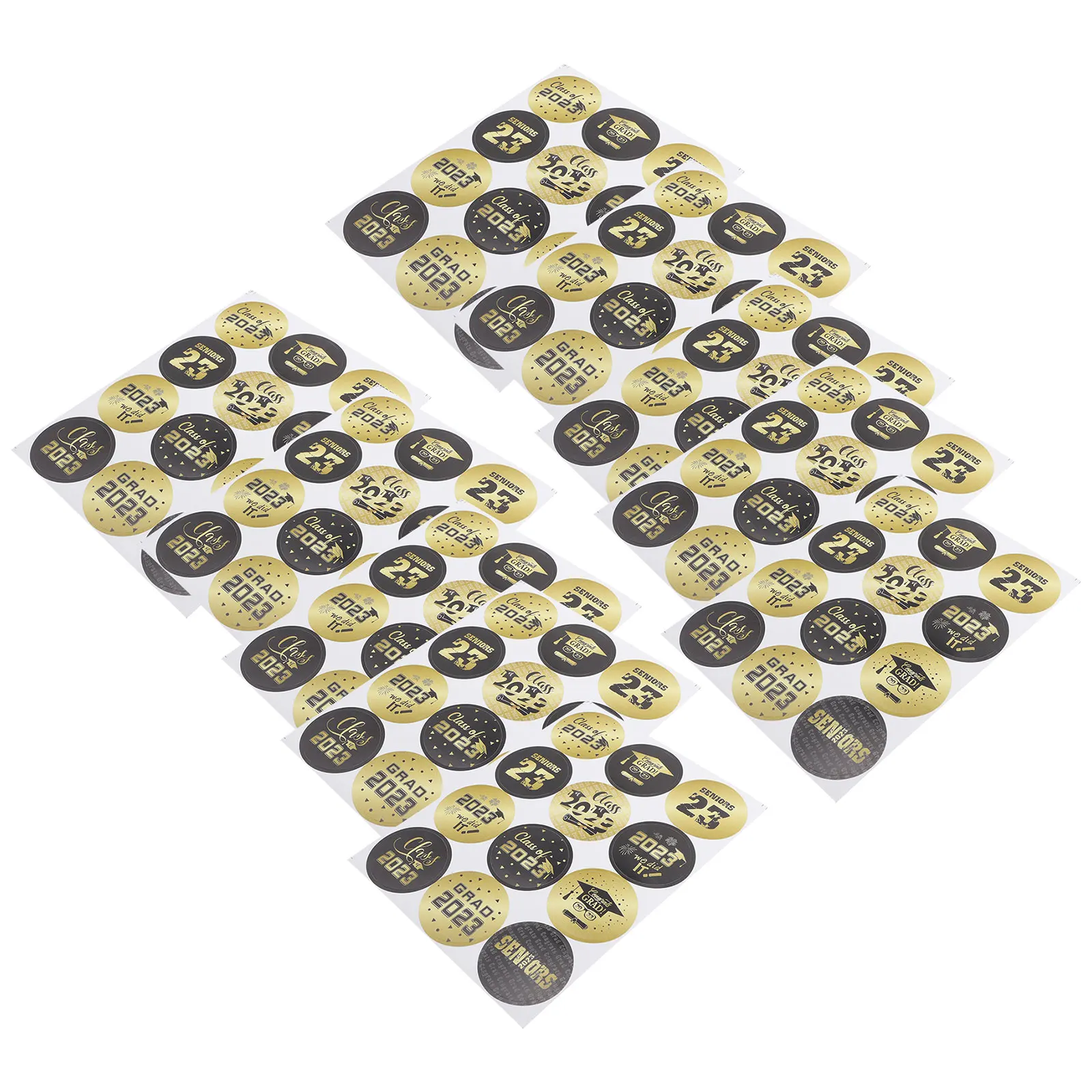 

20 Pcs Gold Leaf Graduation Stickers for Envelopes Gift Tags College Students Scrapbook Paper Decorative DIY Party