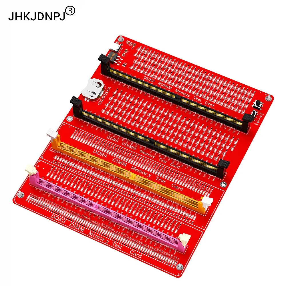 3 in 1 Combo DDR3/4/5 RDIMM/UDIMM Memory Tester, Desktop Computer DDR3/4/5 Memory Test Card with LED Indicators