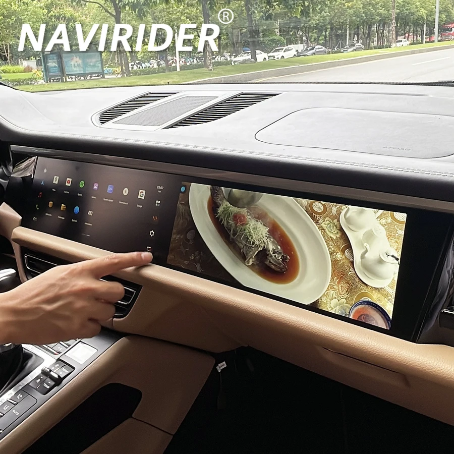 

12.3inch Dual Screen Radio Android For Porsche Macan 2018-2024 Pcm 5.0 Auto Car GPS Multimedia Video Player Head Unit Carplay