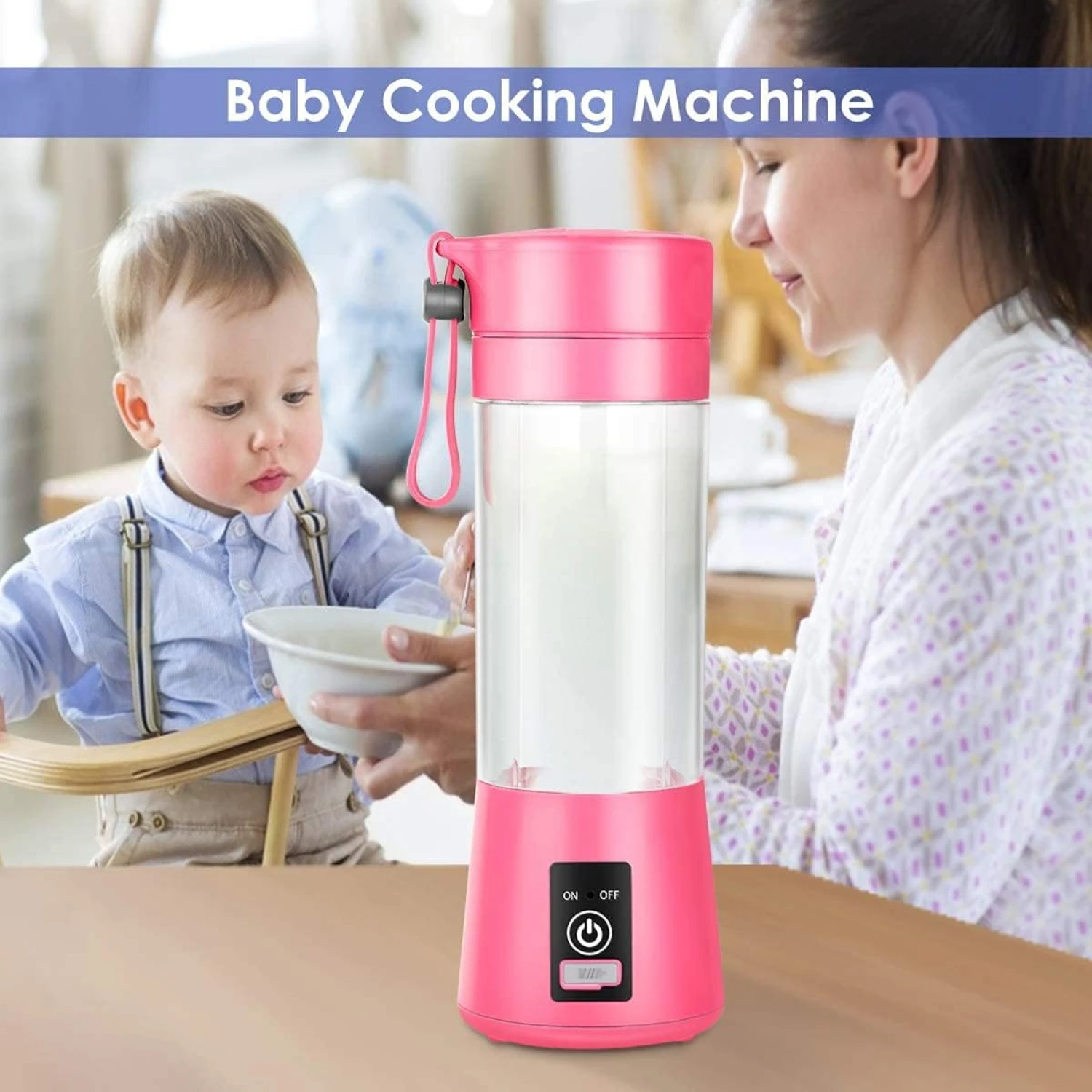 Портативный USB перезаряжаемый мини-миксер для фруктовых соков, блендер для смузи и коктейлей - 380 мл дорожная чашка для соковыжималки