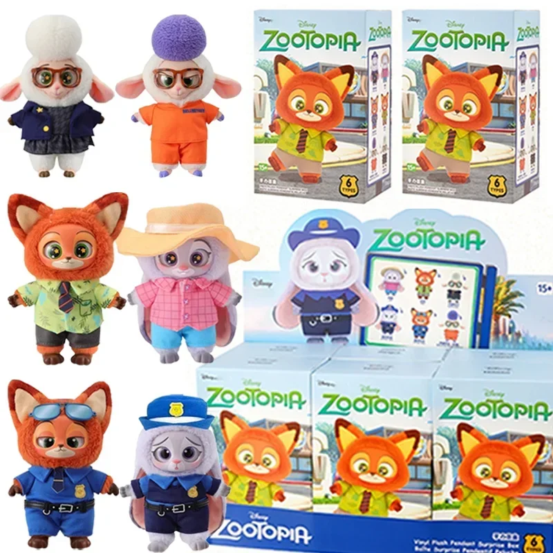 2025*Zootopia Plüsch Vinyl Puppe Blind Box Nick Judy Action Figure Cartoon Sammlung Geburtstag Geschenk Urlaub Geschenke