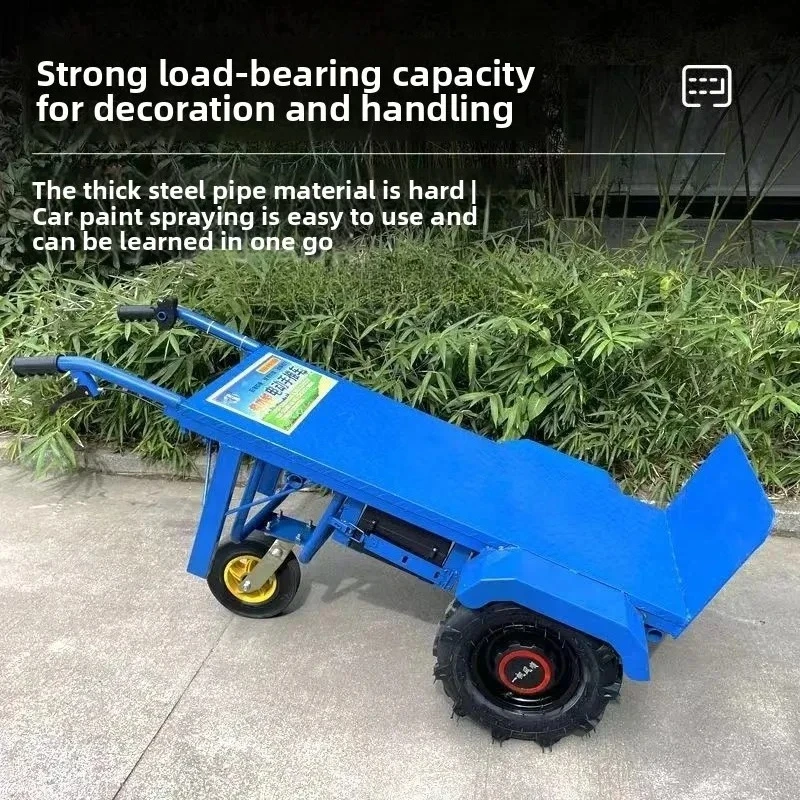 

Electric Hand Push Tiger Cart Transport Truck Construction Site Trolley Household Agricultural Climbing