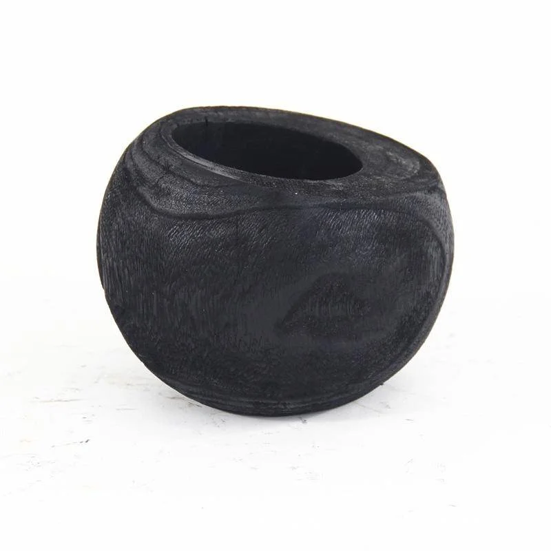 

Silent Style Handicraft Art Black Charcoal Wood Flowerware OrnamentsLiving room decoration ornaments