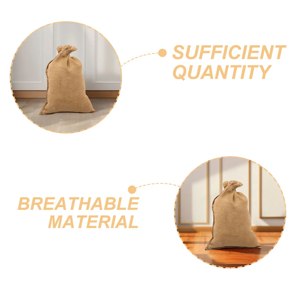 6 Pcs Burlap Potato Sack Thick Multipurpose Bags for Races Potatoes Thicken Linen Reusable Gardening