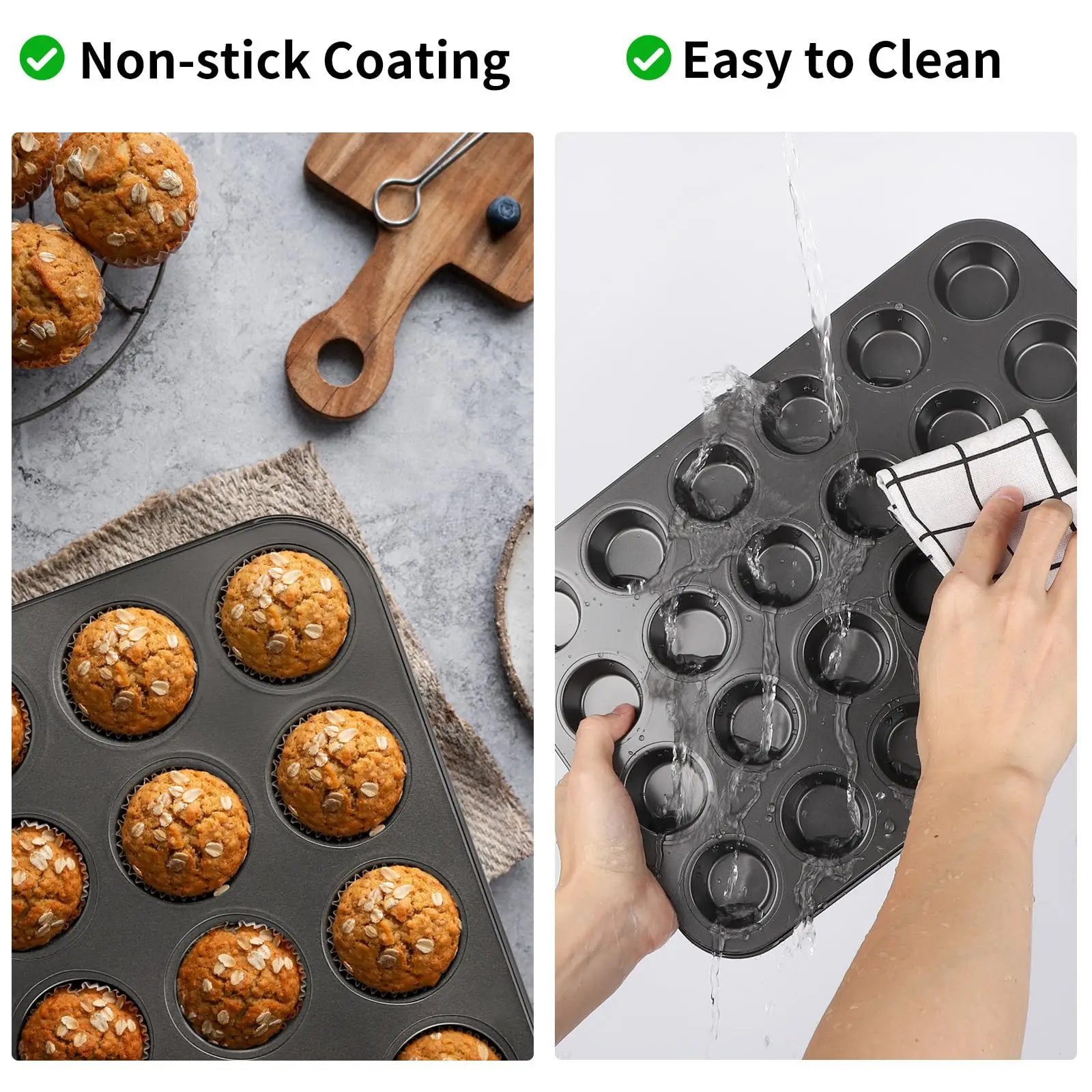 24 Cup Mini Pudding Stainless Steel Mold Muffin Cupcake Non-stick Bakeware Mold Cake Shop Pastry Tools Accessries for Kitchen