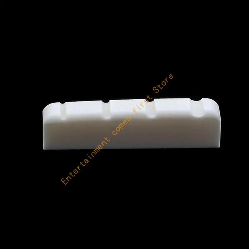 Real Slotted Bone Nut Saddle for 4 String Electric, Acoustics Guitar Bass 55KD