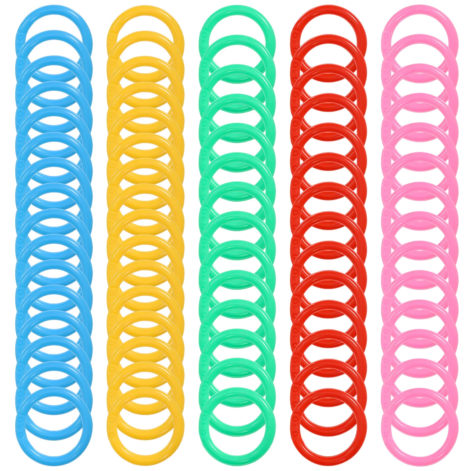 

120Pcs Plastic Binder Rings Assorted Colors Loose Leaf Rings for Notebook Scrapbook Office Supplies Ring Binder Clips