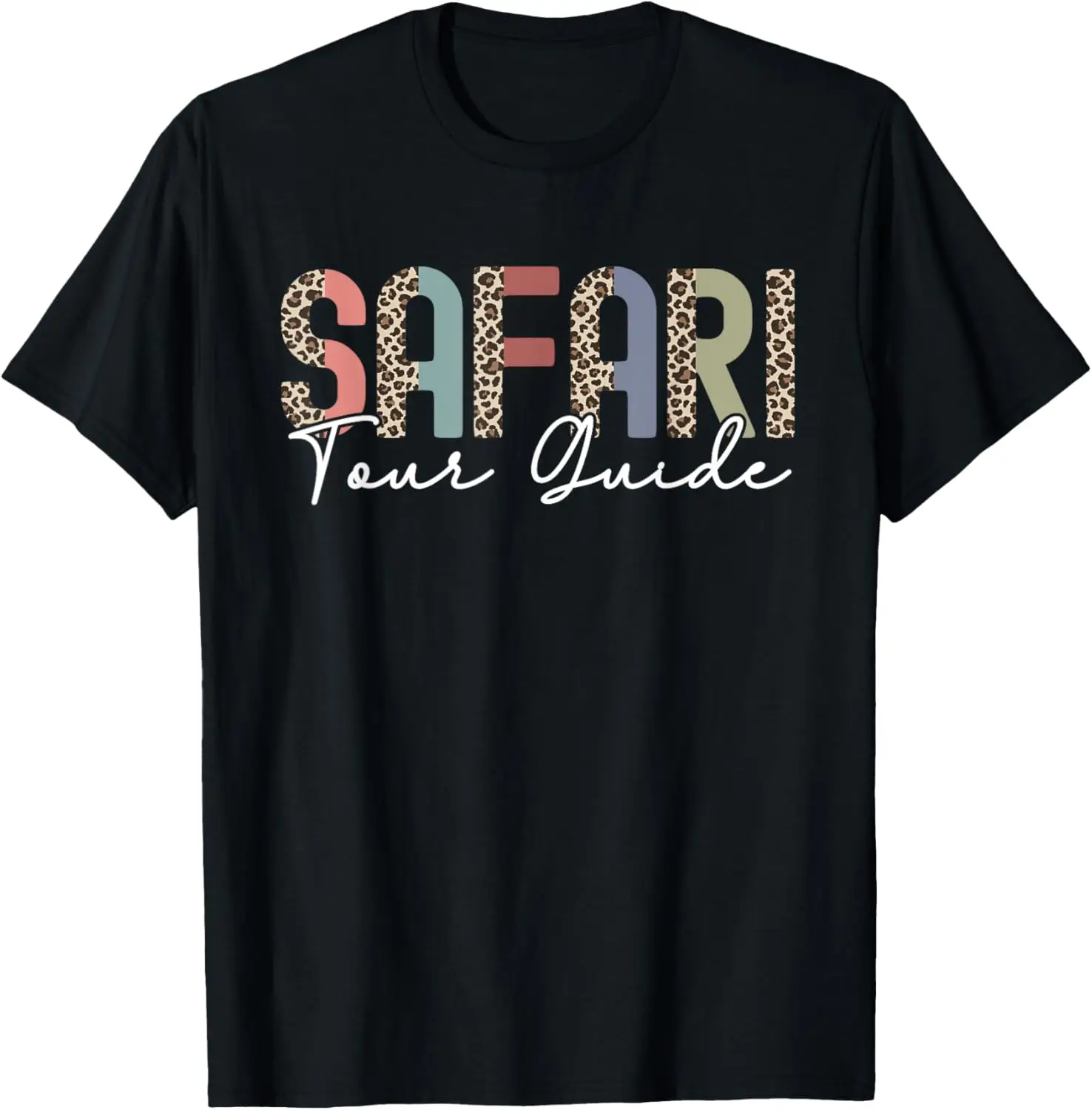 Safari Tour Guide Staff Animal Print Zookeeper Birthday T-Shirt