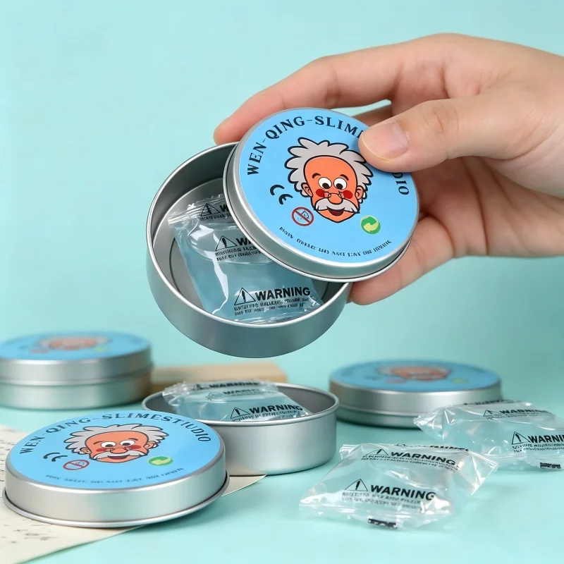 Lab Putty Crystal Clear Glass (1 Pack) Best Thinking Smart Crazy Stress Putty with Tin, Sensory & Bouncing Toy Children Gifts!