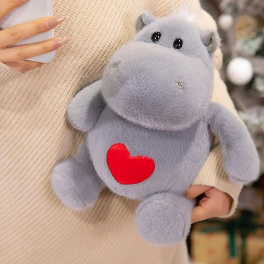 ผ้าฝ้าย PP เด็ก Hippo ตุ๊กตา Plush ตุ๊กตาน่ารัก Little Ant Plush ของเล่นปุยน่ารัก Hippo & Ant หมอน Plush ตกแต่งห้อง