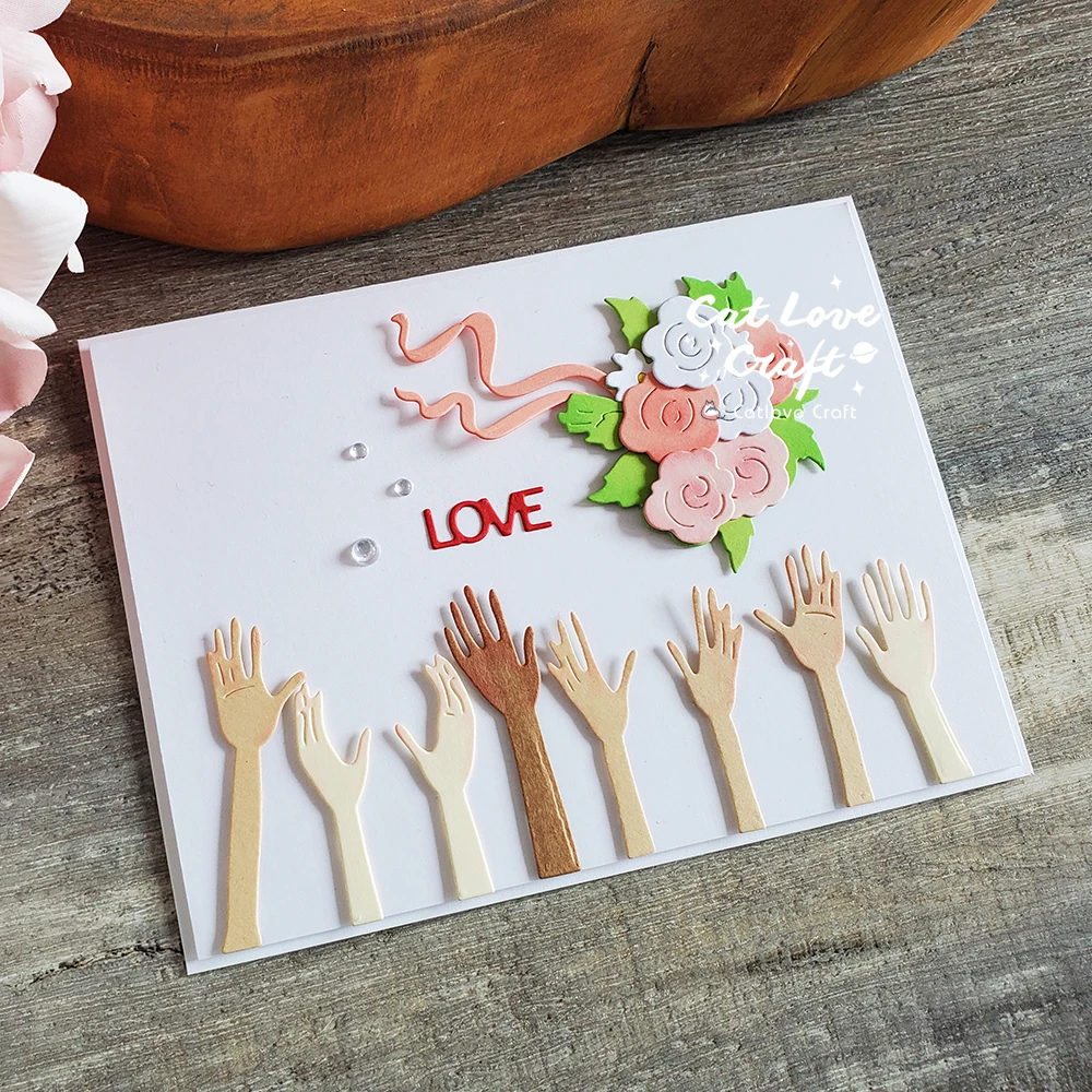 Catlove Wedding Grab the flowers Metal Cutting Dies Scrapbooking Mold Stencil Die Cuts Card Making DIY Craft Embossing New Dies