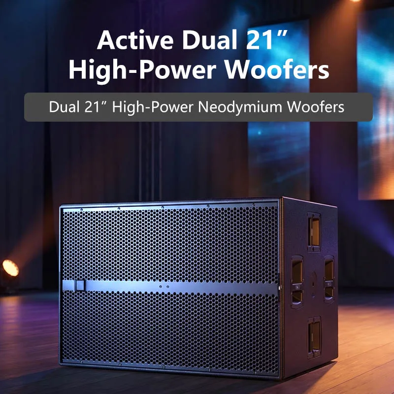 Wholesale SUB 9007 Dual 21 Inches Subwoofer Bass Woofer Professional Stage Speakers Sound pa System Dual 21 Inch Bass Speaker
