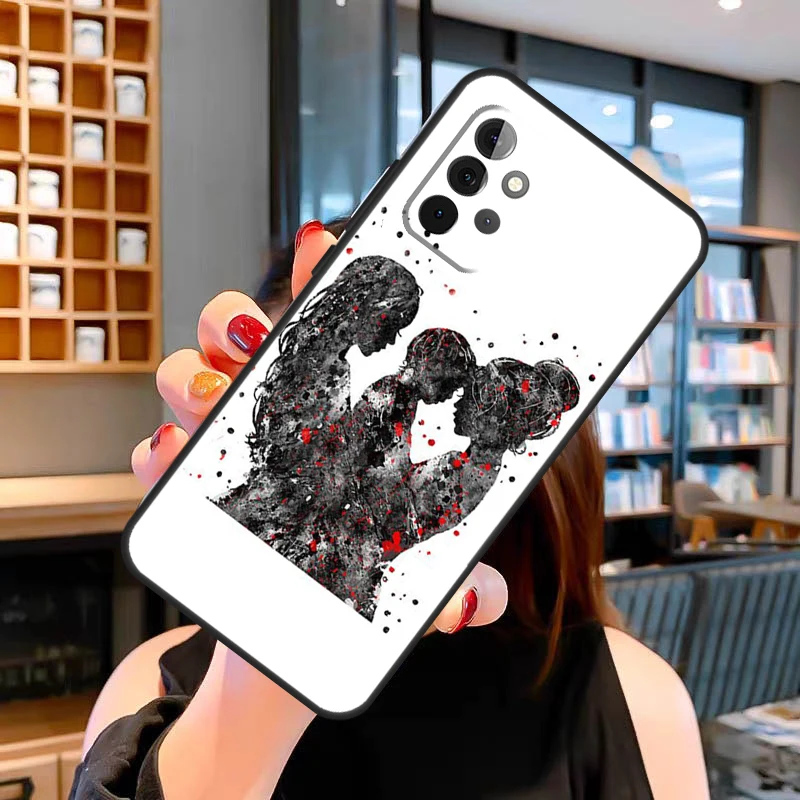 Mãe filha menina filho pai caso para samsung galaxy a53 a56 a36 a06 a13 a32 a12 a22 a52 a35 a26 a16 a55 a15 a54 a34 a14