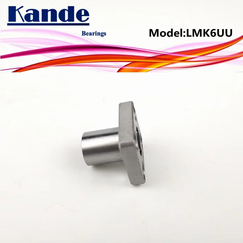 2PC Kande LMK8UU LMK10UU LMK12UU LMK16UU LMK20UU LMK25UU LMK30UU LMK35UU Square Flange Linear Bearing  for 3D Printer Linear Rod