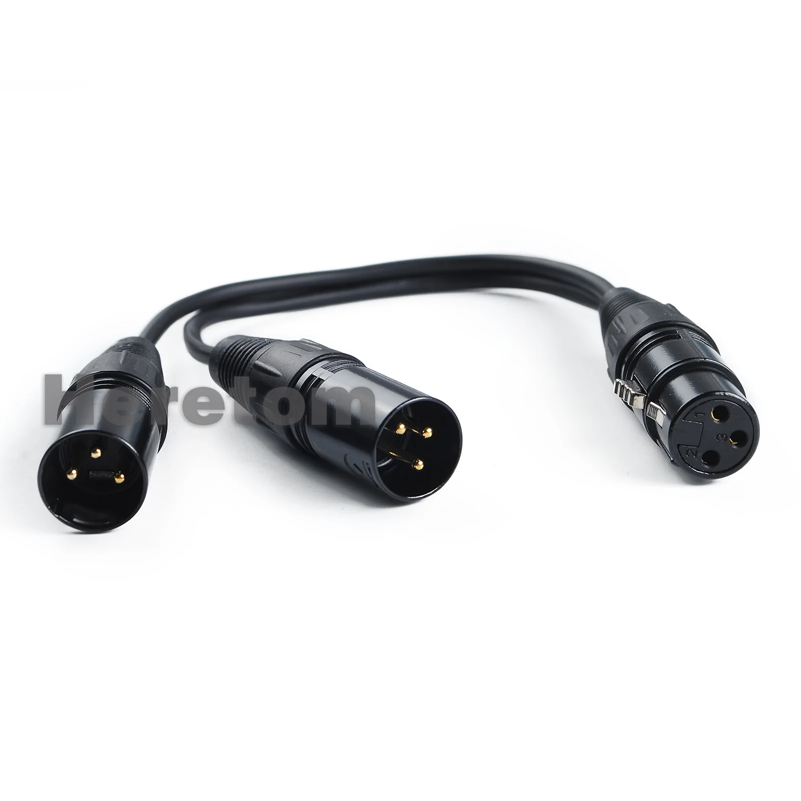 3-Pin XLR Female ke Dual 2 Male Y Splitter Mic kabel DJ Adaptor 16 AWG extension untuk DVD Player mikrofon