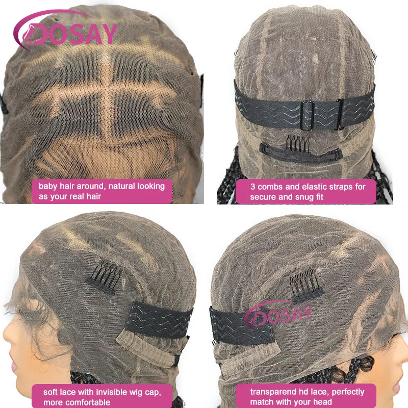 Synthetische Box geflochtene Perücke für Frauen 40 Zoll senegal esische Twist Braids Perücke Dread lock knoten loses Flechten mit Baby Haar Schmetterling