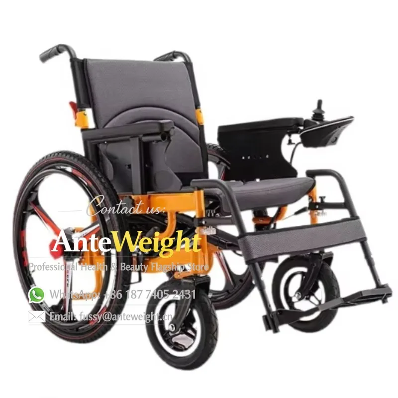 Lithium Battery Iron Alloy Carbon Steel Wheels Fully Automatic Folding Electromagnetic Brake Electric Wheelchair