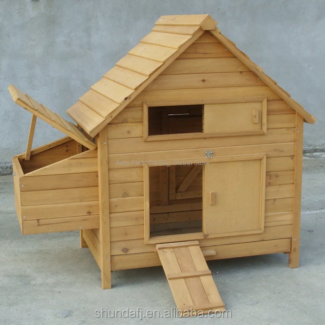 SHUNDA SDC002 Eco-Friendly Automatic Chicken Coop Door Wood Material Print Pattern Battery Powered Horizontal Sliding Closure