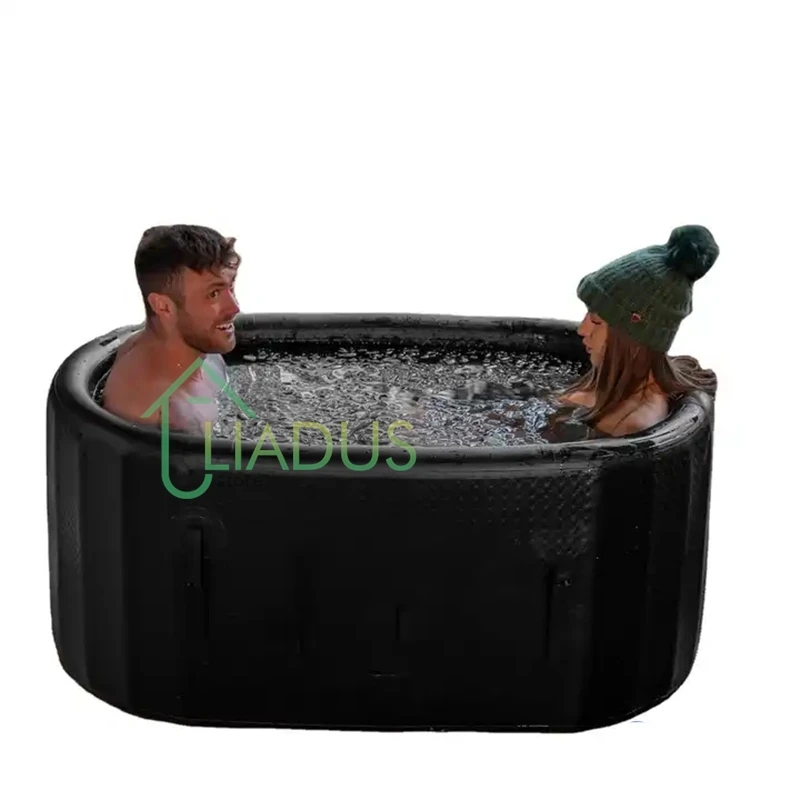 Inflatable Insulated Ice Bath Tub/Durable Freestanding Soaking Tub/Portable Cold Plunge Spa Tubs Recovery Pod For  Athletes