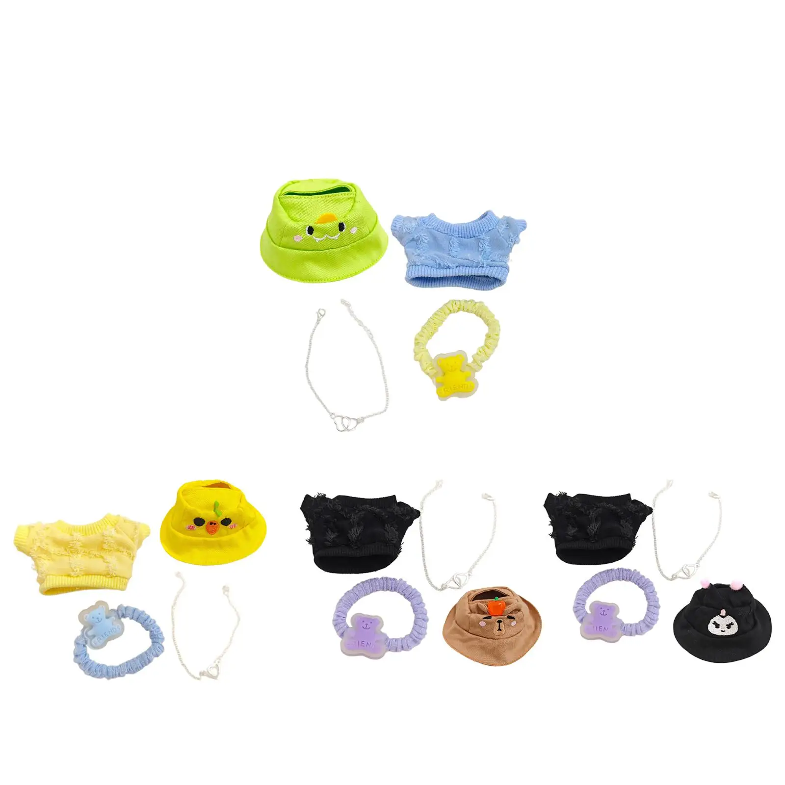 Set di vestiti per mini bambole con costumi per cappelli Crea le tue bambole per bambini dai 5 ai 7 anni 8-10