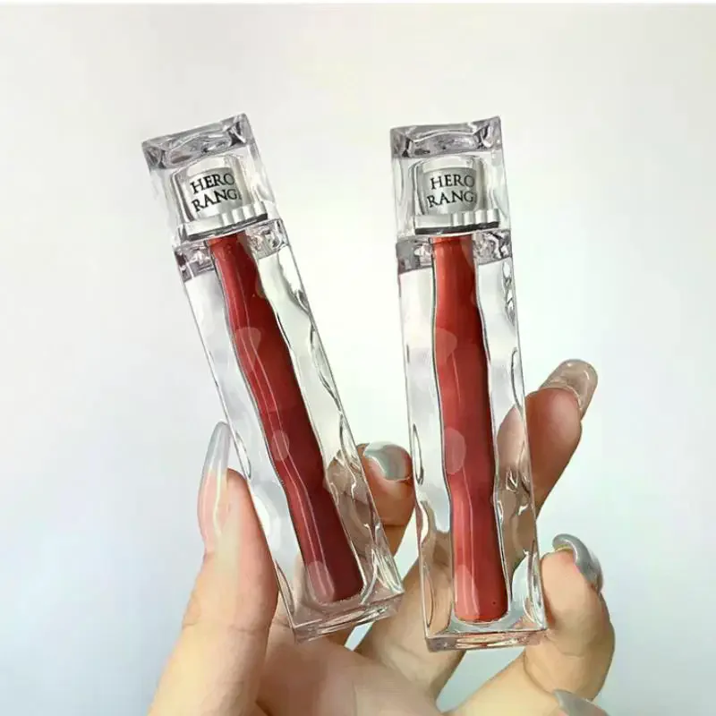 Make-up Herorange Waterproof Nonstick Cup Mirror Lip Glaze Langdurige glans Tint Verven Vloeibare lippenstift Schoonheid Cosmetica