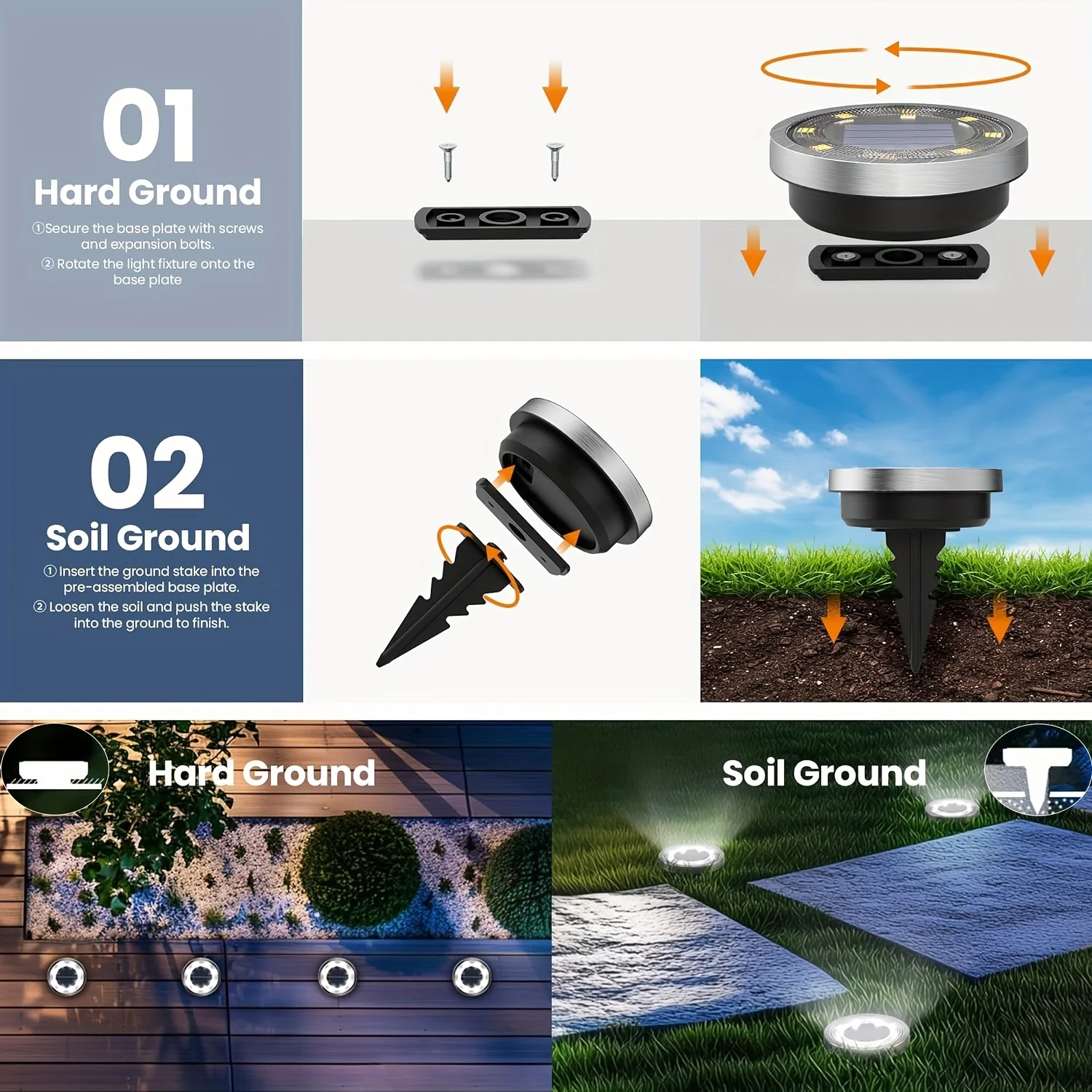 12Pcs New Outdoor Ground Light - Outdoor Lighting In Ground 评论和价格
