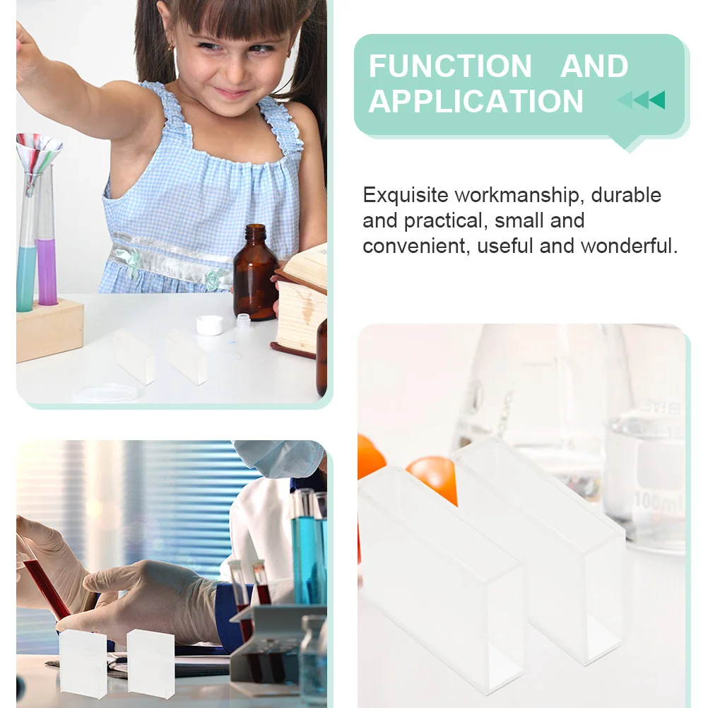 

Glass Cuvette 50mm Path Length High Transparency Laboratory Tool Accurate Reading Durable Practical Glass Cuvette