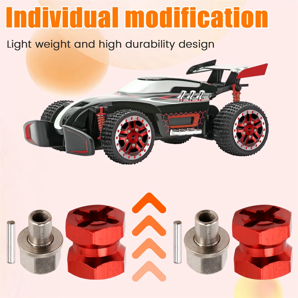 جديد 4 قطعة 12 مللي متر عرافة محور عجلات محرك محول 12 مللي متر تمديد الموحد المقرنة ل 1/10 RC سيارة الزاحف SCX10 D90 ، الأحمر