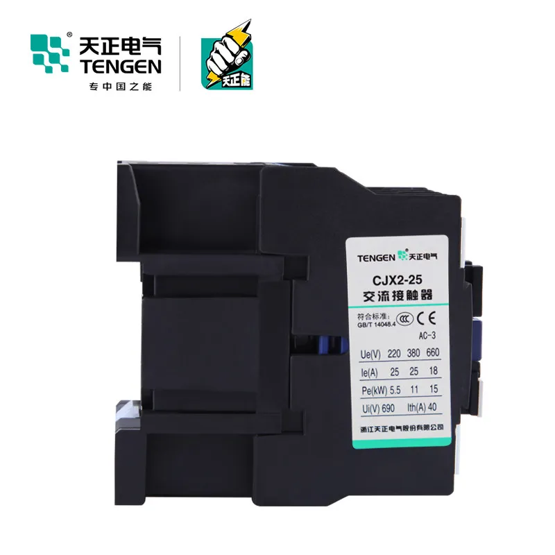TENGEN Tianzheng Electric CJX2-25 AC contactor 2510 2501 380V110V36V24v 220v