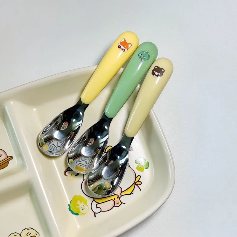 Ingot Head Soup Spoon Stainless Steel Tableware Teaspoons Home Children'S Tablespoons Ice Cream Shovel Kitchen Utensils