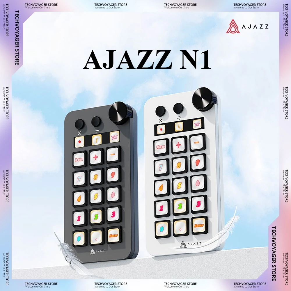 

AJAZZ N1 мини-клавиатура для программирования ноутбука, настольная цифровая клавиатура, помощник, настольная панель, многофункциональная проводная визуальная консоль, подарки