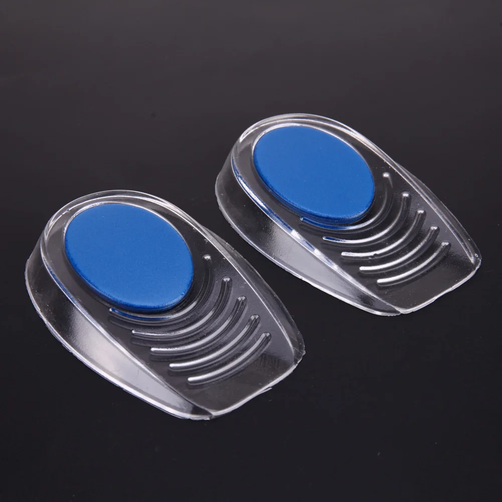 1 paar Männer Frauen Silicon Gel ferse Kissen einlegesohlen sohlen entlasten fuß schmerzen protektoren Spur Unterstützung Schuh pad Hohe Ferse einsätze