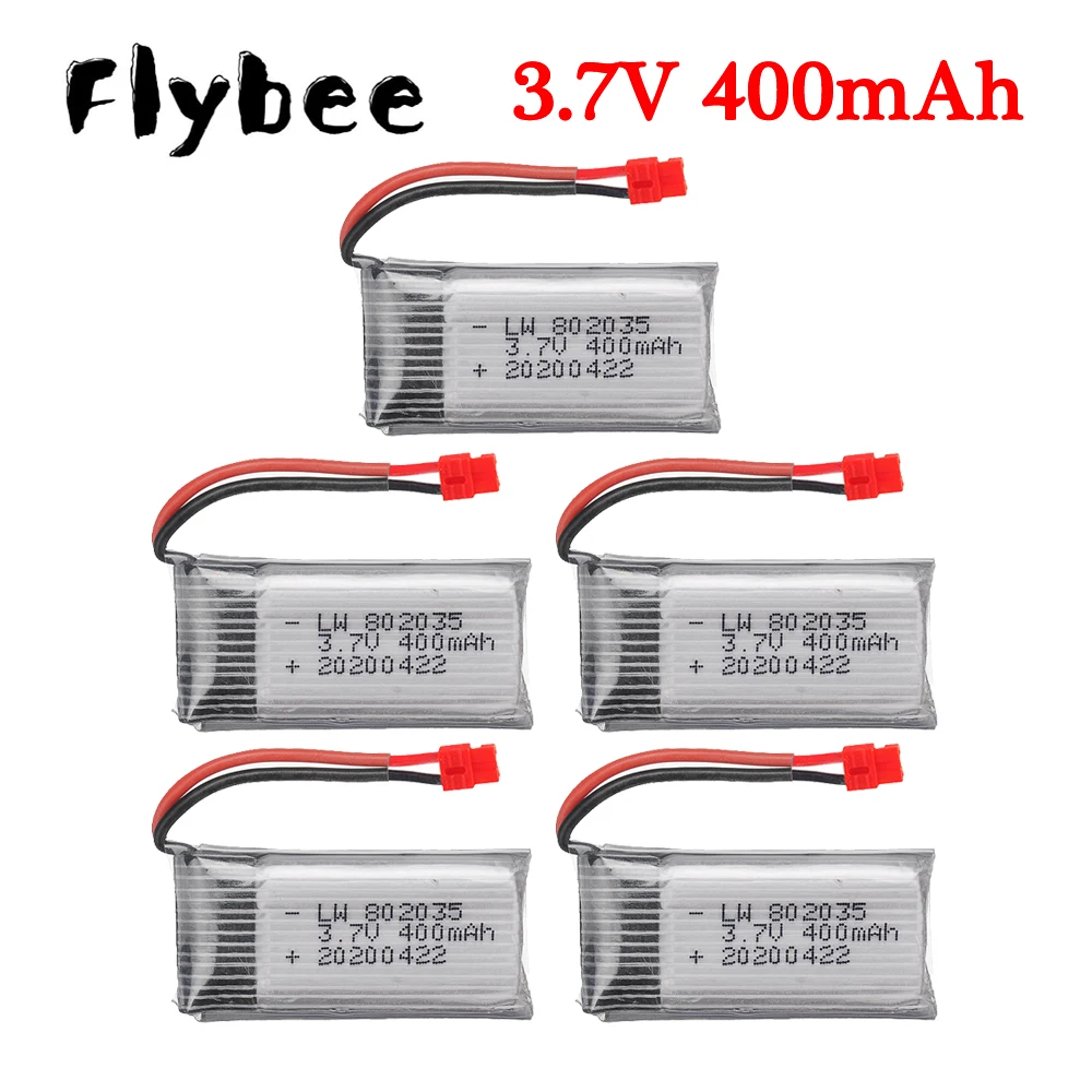 1/2/5 pz 3.7V 400mah Lipo batteria per SYMA X15 X5A-1 X15C X15W RC Drone elicottero pezzi di ricambio 3.7v batteria ricaricabile 702035