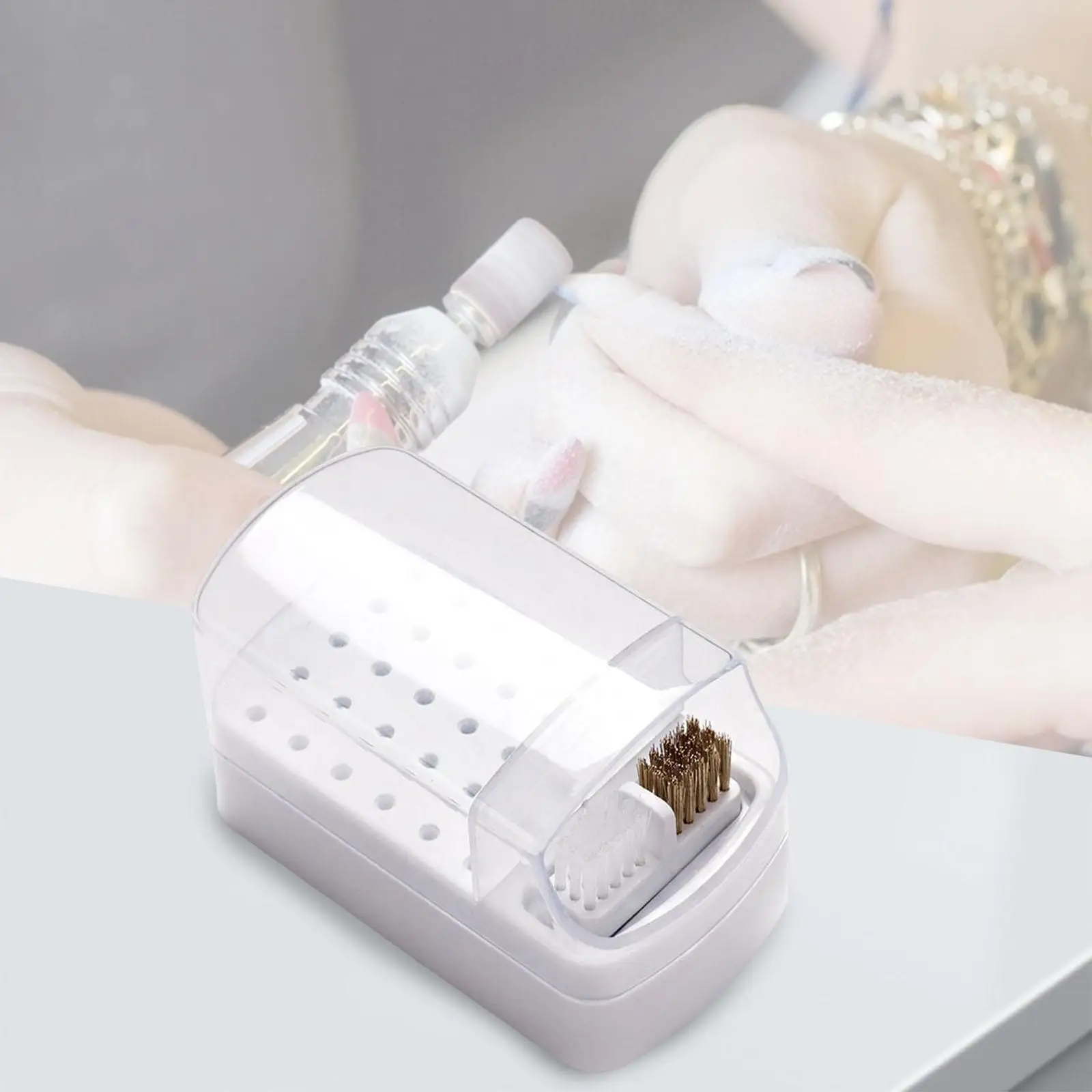 30 Slots Nail Drill Bit Holder Home DIY Manicure Polishing Bits Storage Box