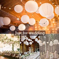 30/50/60pcs Mix Size Wedding Decoration Lantern Elegant White Chinese Paper Lanterns Ball Lampion Hanging Lampshade Party 5