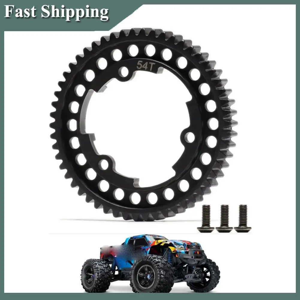 -MEOF piezas de coche RC 54T 1,0 Mod endurecido 45 engranaje recto principal de acero para coche RC Traxxas 1/5 Xmaxx 1/7 XO-1 1/10 e-revo 2,0 VXL para nuevo