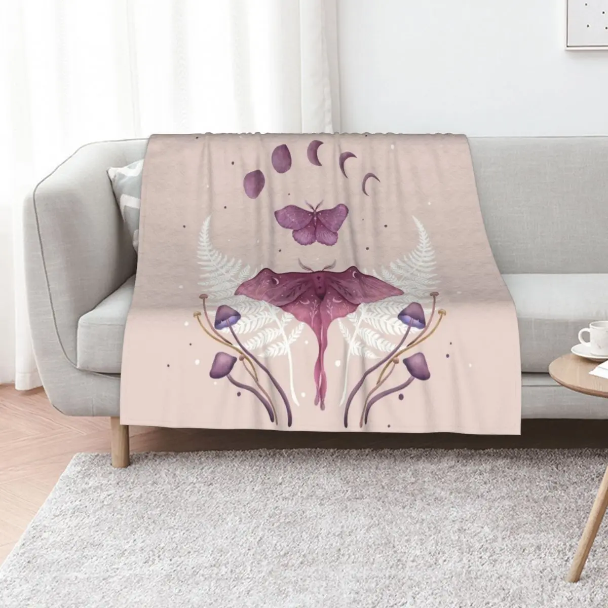 Luna and Emerald - Vintage Pink Throw Blanket Cute Decorative Throw Luxury Thicken Multi-Purpose Shaggy blankets ands Blankets