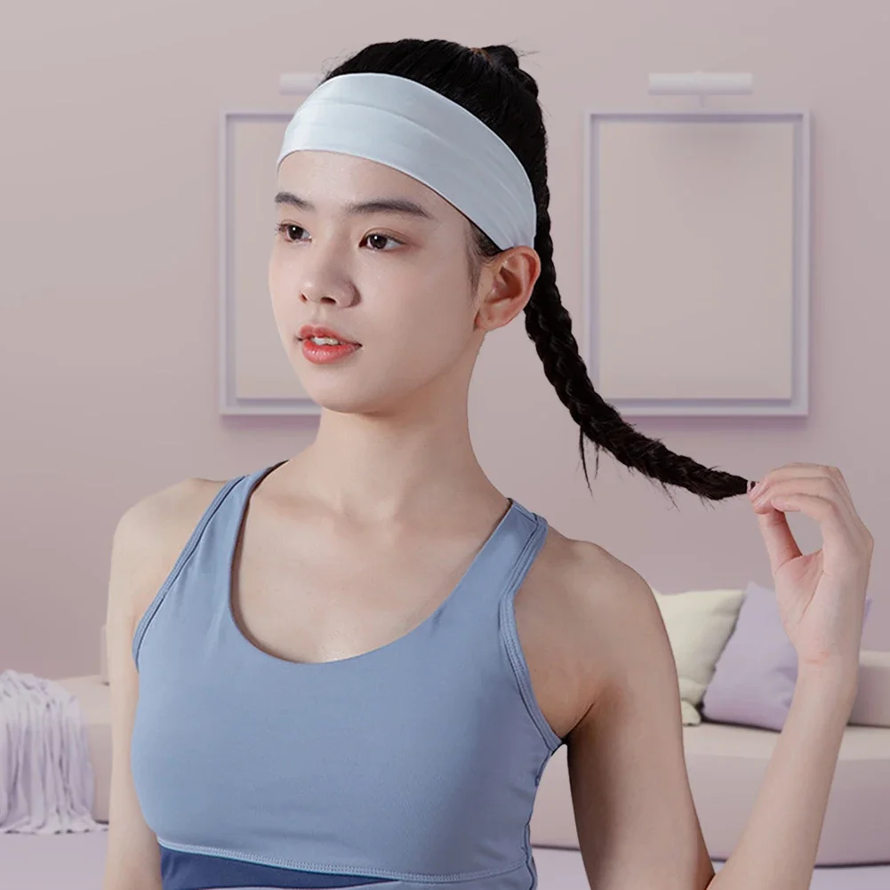Ikat Kepala Olahraga Hiasan Kepala Lari Hiasan Kepala Penyerap Keringat Elastis Pita Penahan Keringat Sejuk Gym Cepat Kering untuk Lari Yoga