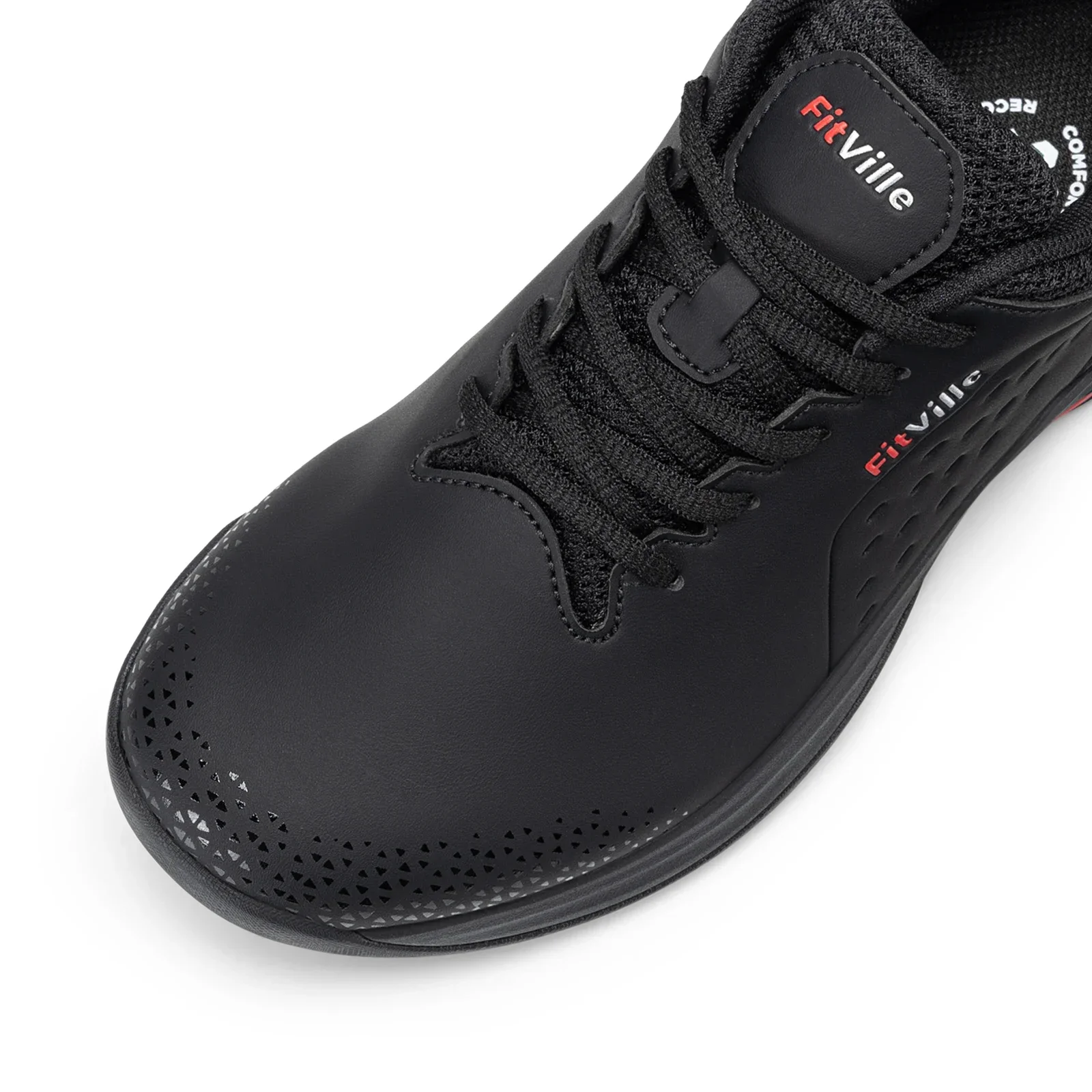 FitVille Herren Breite Wasserdichte Golfschuhe Professionelle Spiked Rutschfeste Golfsneaker mit Fußgewölbestütze für Breite & Geschwollene Füße – Detail 12