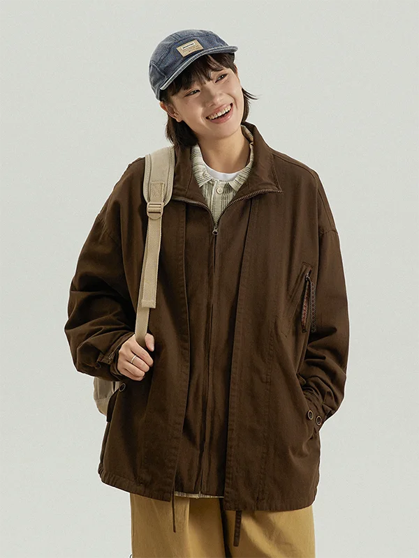 

GoodNorth японский Sle ретро новый китайский свободный крой воротник-стойка спецодежда Jaet ex Long Sve цвет застежки-молния