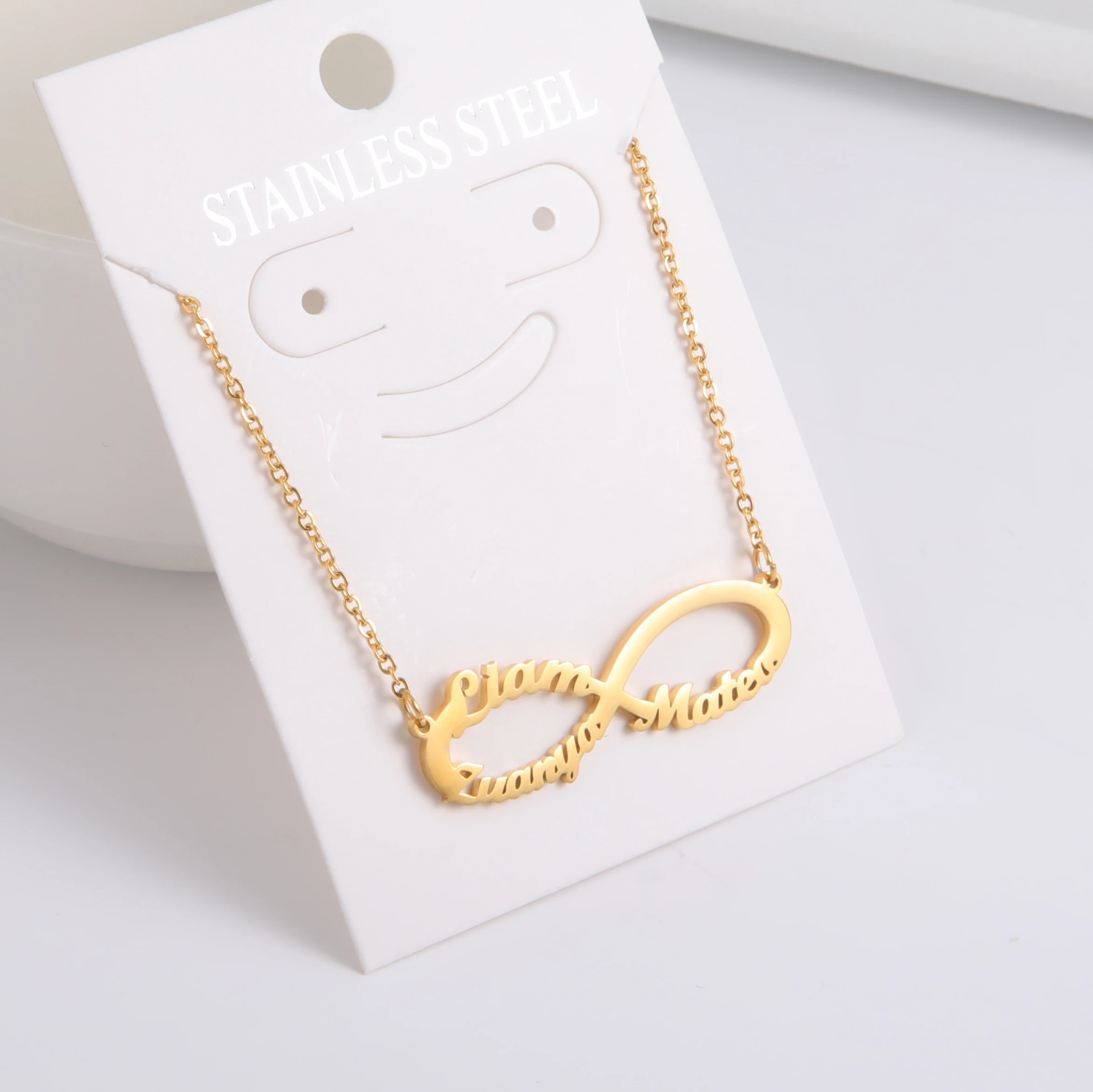 Infinity Custom Personalized Name Bracelet Gift for Men Women Mother Kid Baby Family Stainless Steel Supernatural Amulet Jewelry