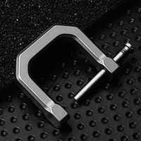 Portable Titanium Alloy Horseshoe Buckles Carabiner D Bow Staples Shackle Key Ring Keychain Hook Buckles Bracelet Buckles Tool