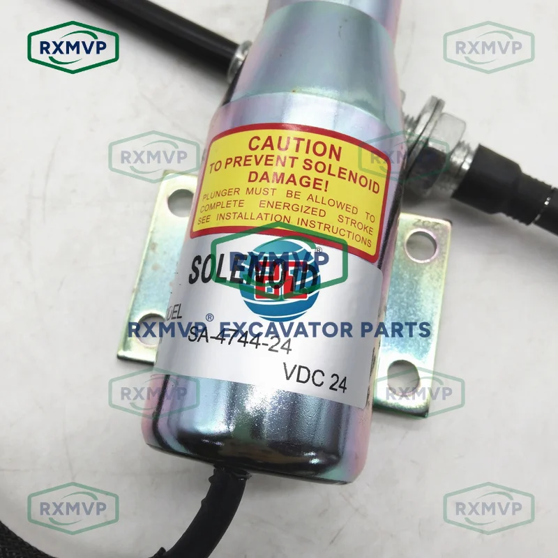 SA-4744-24 Stop Solenoid Valve Fits Excavator Volvo Diesel Engine L120C L90C L150C 24V