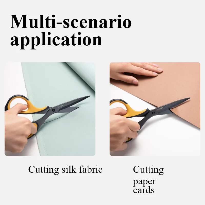 Deli 77757 Stainless Steel Scissors 220mm Multi-functional Household Office Tailor's Hand Scissors for Precision Cutting