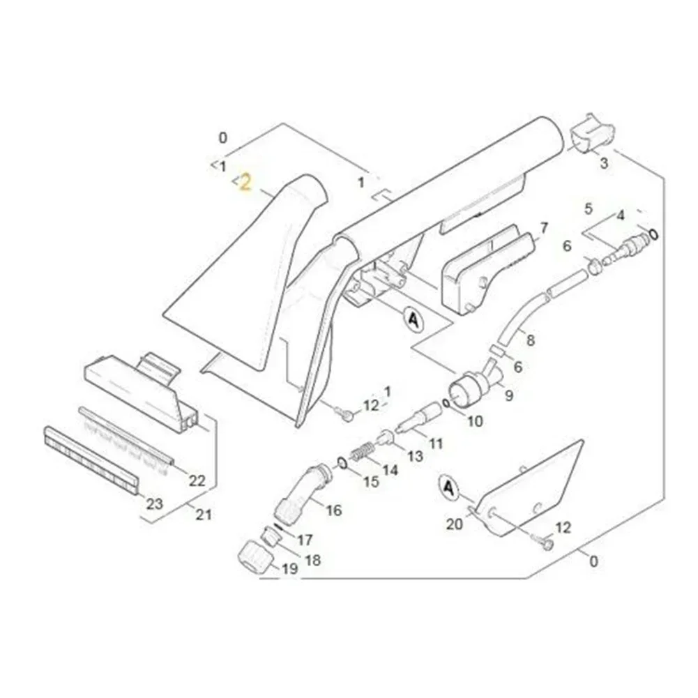 フィッシュテイルカバーkarcher puzzi 8/1C 100 200 300 SEG10掃除機部品交換張りハンドツール魚尾カバー