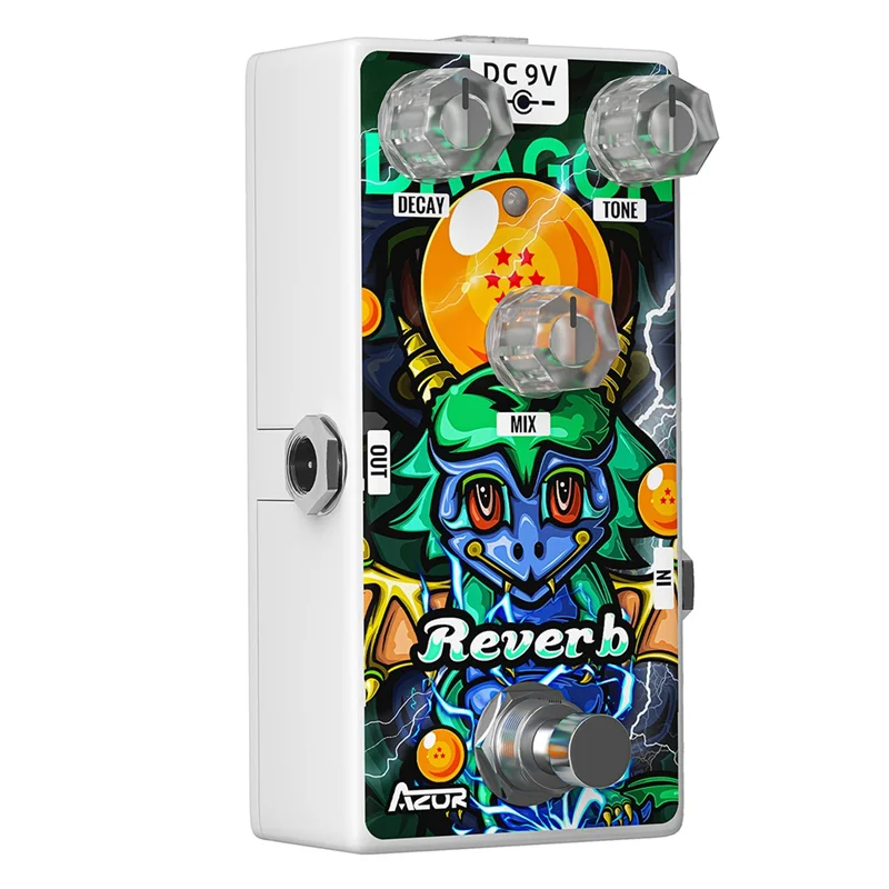 AZOR 12 زودياك سلسلة التنين ريفيرب الغيتار دواسة تأثير ريفيرب دواسة صغيرة تأثيرات الغيتار الملحقات