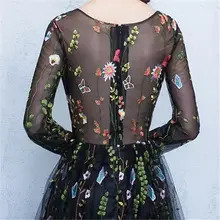 Black Floral Evening Gown #6