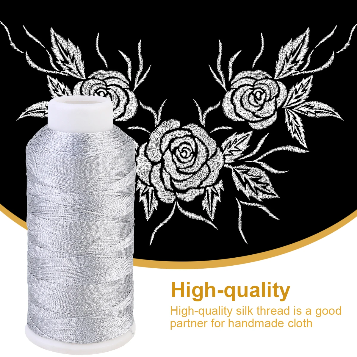 

Single Spools 6 Strands Fine Nylon Silk Bright Color Sewing Thread Strong Seam Strength Quilting Dress Making Jewelry Beading