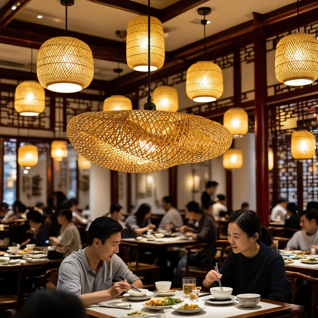 

Newest Bamboo Pendant Lamps Ceiling Lights Rattan Wicker Lustre Hand Knit Braiding Suspended Home Dining Braided Decoration HOT