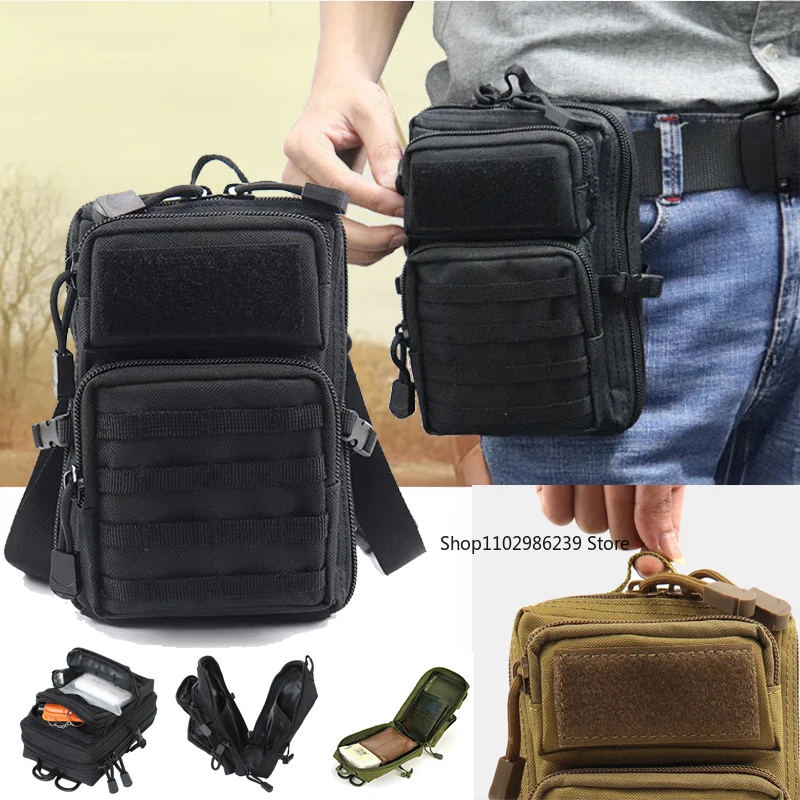 

Тактическая сумка Molle, маленькая, универсальная сумка EDC, тактическая сумка для инструментов, компактная многоцелевая поясная сумка